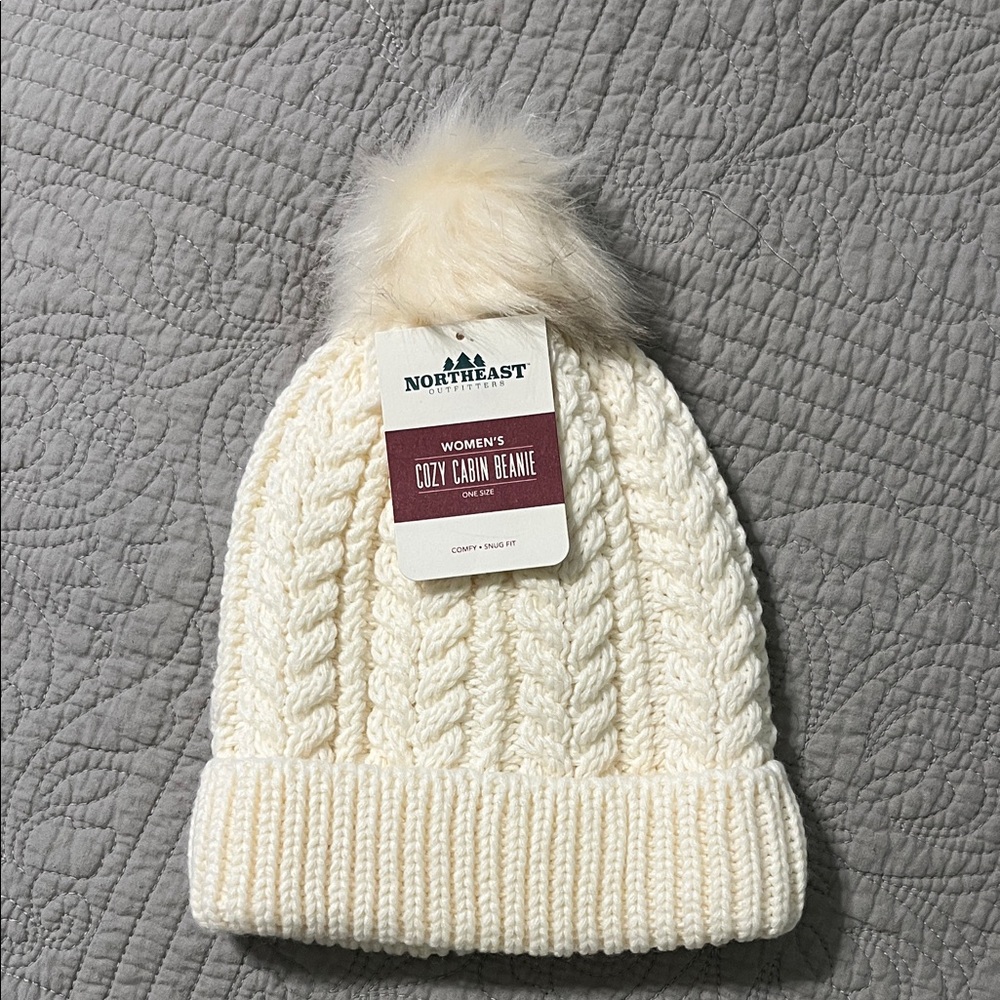 Northeast Outfitters Women's Cozy Cabin Beanie - Cream